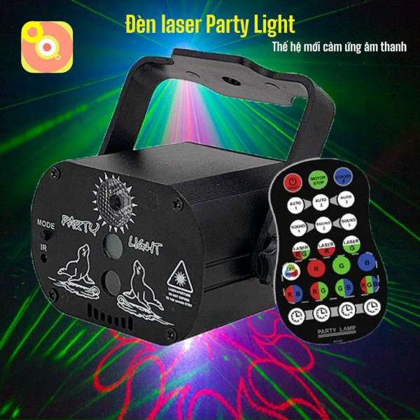 Đèn laser Party Light - Đèn bay phòng cảm ứng âm thanh sân khấu vũ trường