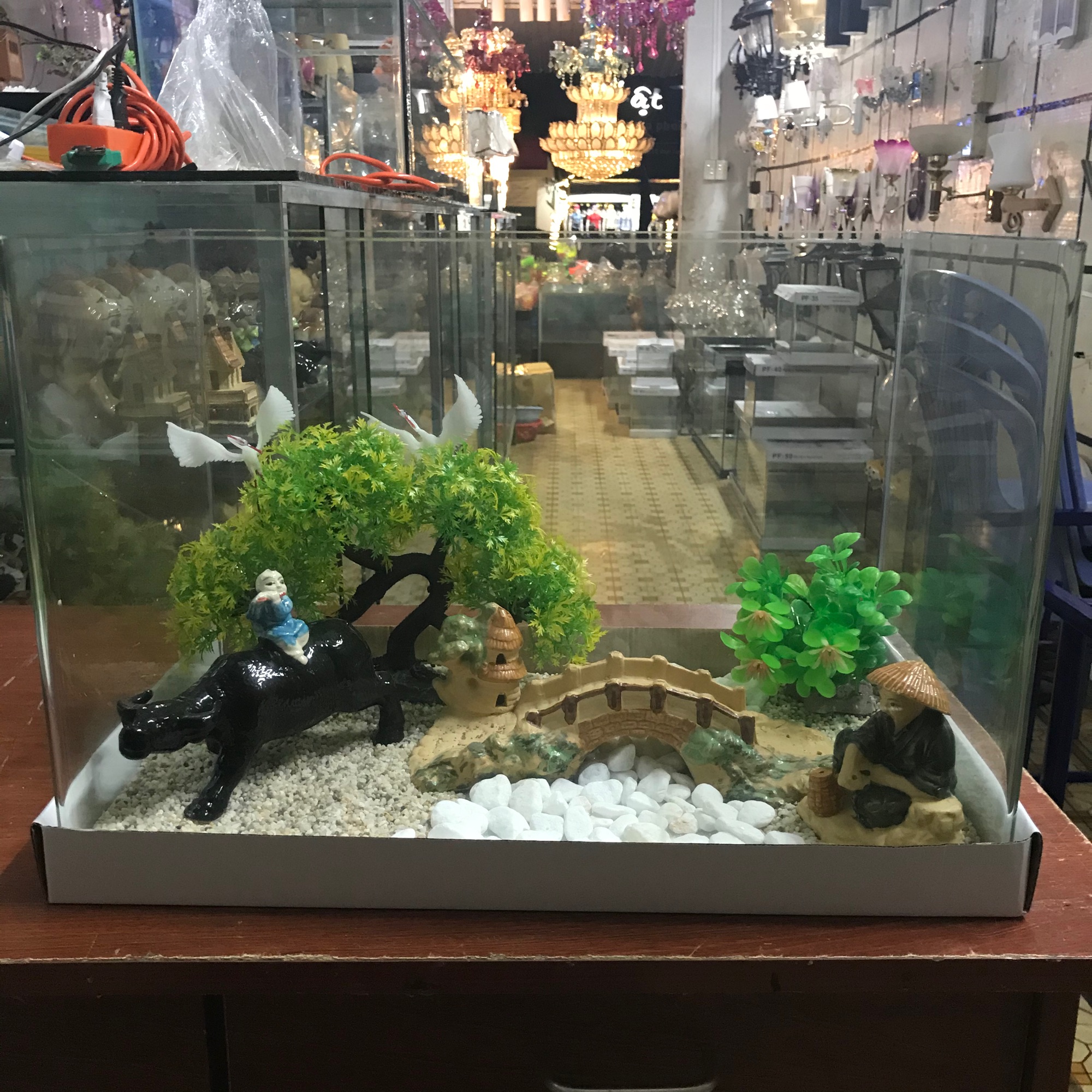 [FreeshipMAX] Bể cá . Hồ cá cảnh dài 50cm rộng 34cm cao 34cm được mài cạnh vi tính