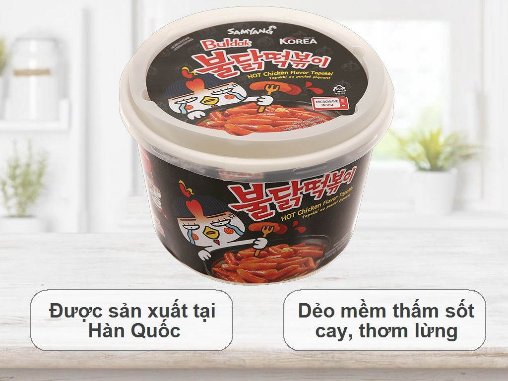 Bánh Gạo Topokki Samyang Hàn Quốc Vị cay truyền thống 185g