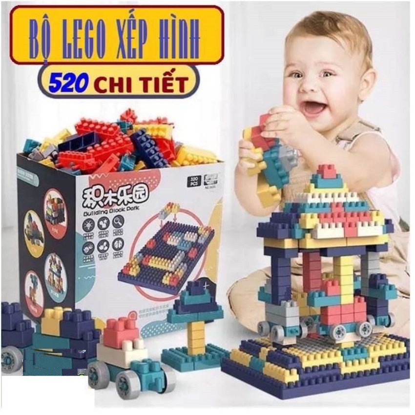 lego 520 chi tiết- Đồ chơi lắp ghép phát triển trẻ toàn diện