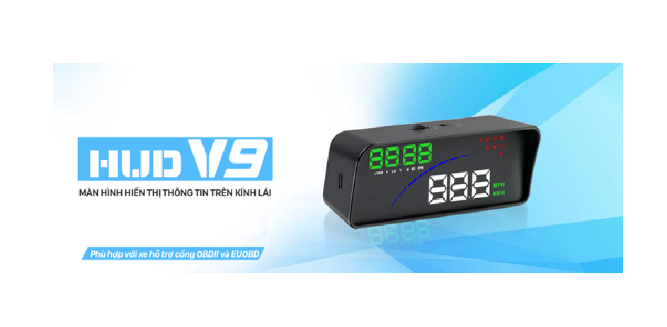 [HCM]Bộ HUD V9 (Màn hình hiển thị thông tin lái xe)