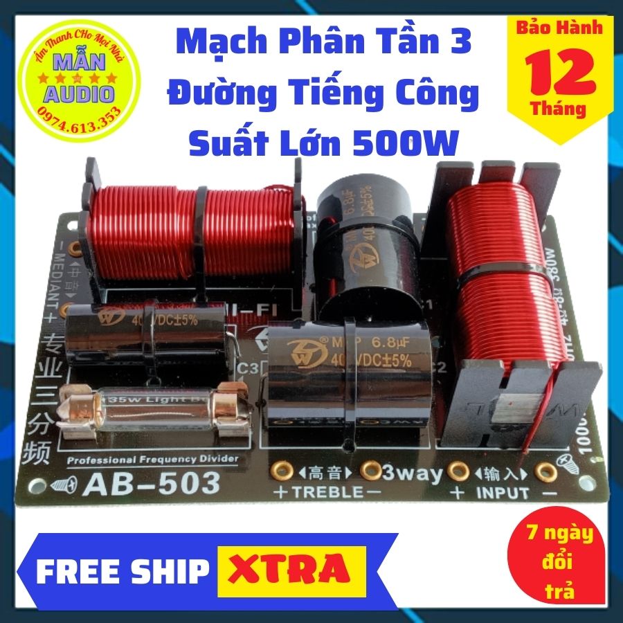 1 Mạch phân tần loa 3 đường tiếng công suất lớn nhập khẩu, phân tần loa kéo