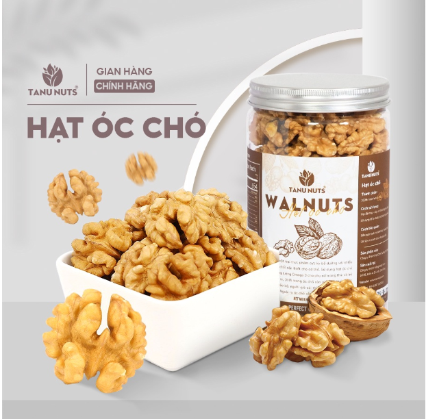 Nhân óc chó vàng TANU NUTS hạt óc chó tách vỏ Chile giàu dinh dưỡng tốt cho mẹ và bé