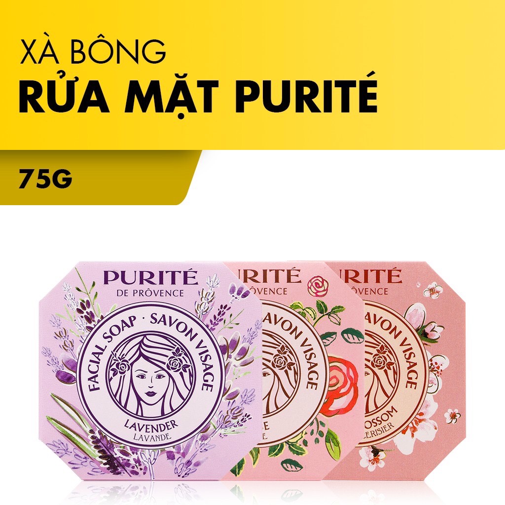 Xà Bông Rửa Mặt Purité sáng mịn 75g