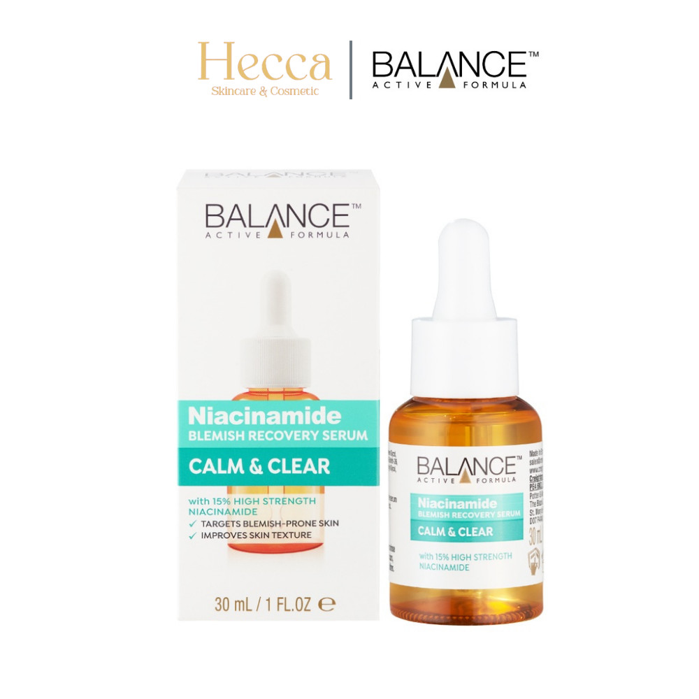 Serum ngừa mụn mờ thâm Balance Active Formula Niacinamide 15% Blemish Recovery 30ml - Hecca