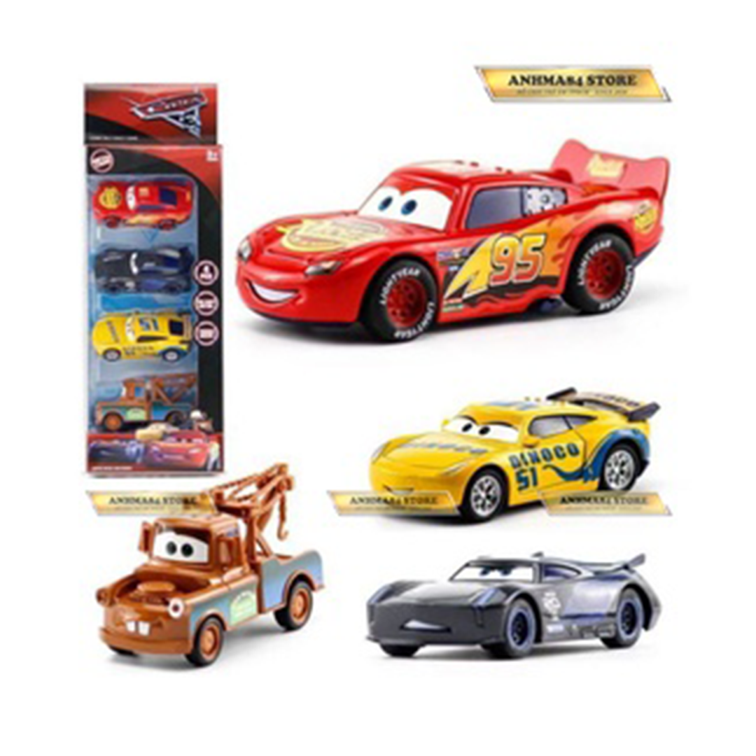 Đồ chơi xe sắt 4 chiếc mini hoạt hình siêu đẹp - mô hình xe sắt chạy trớn 4 chiếc xịn sò - anhma84 store tphcm - có sẵn giao ngay
