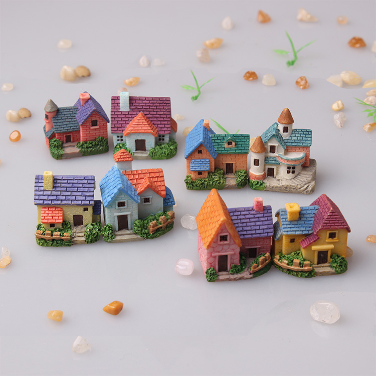 (Được chọn - 8 mẫu) Mô hình ngôi nhà hiện đại kích thước từ 3,2cmcm trang trí terrium tiểu cảnh sân vườn M2011