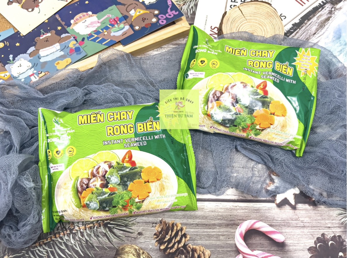Miến chay rong biển seaweed vị nấm rau củ đậm đà gói tiện lợi
