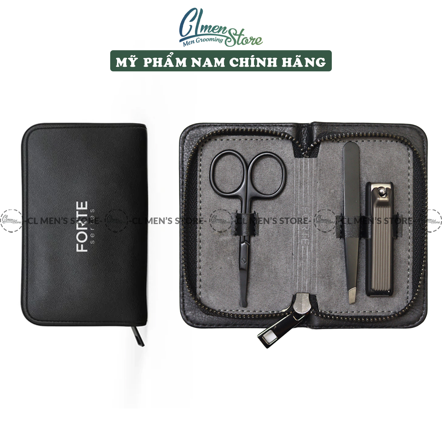 Bộ 3 dụng cụ chăm sóc móng tay, tỉa lông mũi, nhổ râu Forte Series Grooming Kit