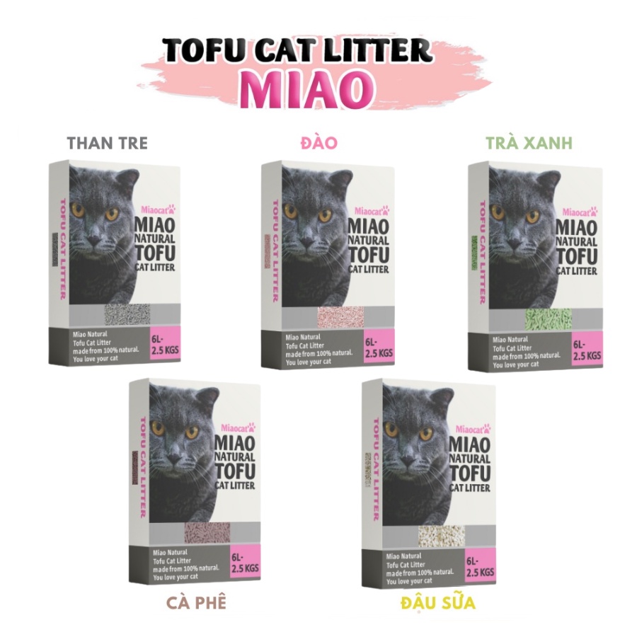 Cát Đậu Nành Miao 6L - Cát Hữu Cơ Cho Mèo