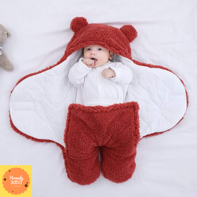 Body Ủ Cho Bé Lông Cừu Xuất Nhật, Chăn Ủ Sơ Sinh Bé Trai Bé Gái, Loại Dày Đẹp