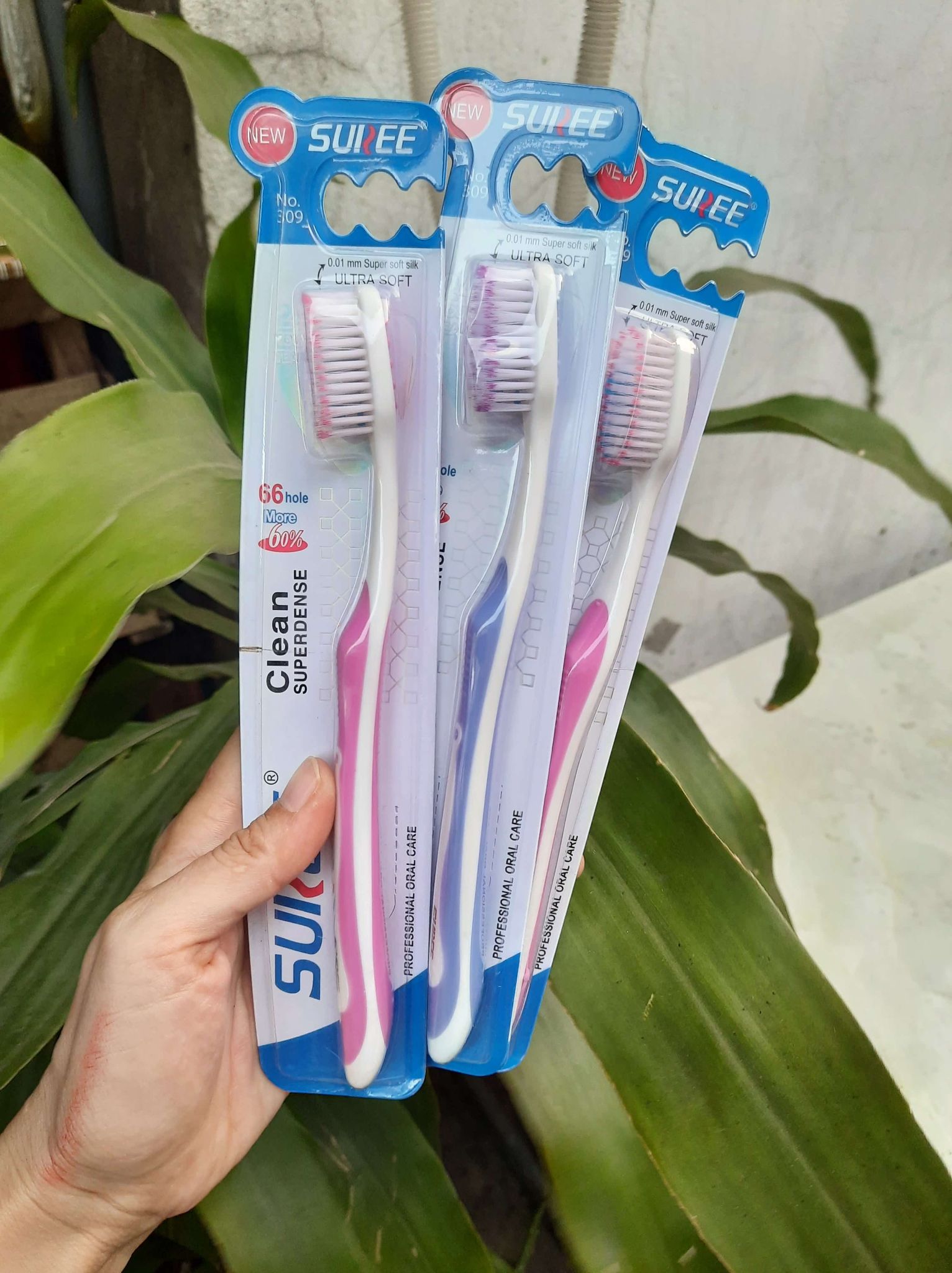 Combo 5 Bàn Chải Đánh Răng Thái Lan Suree 0.01mm Siêu Mềm Mịn