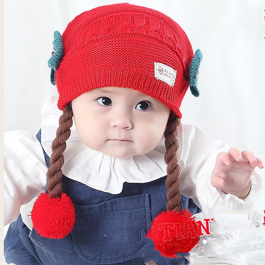 MŨ LEN TÓC GIẢ DÀI ĐUÔI SAM CHO BÉ 0-24 THÁNG (KÈM ẢNH THẬT CUỐI)