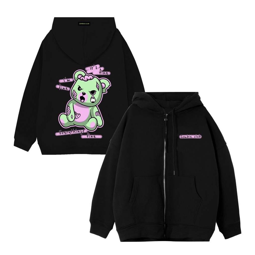 áo khoác nam áo hoodie nam áo khoác hoodie nam Áo hoddie zip it's fine tybo localbrand zombie.club Á