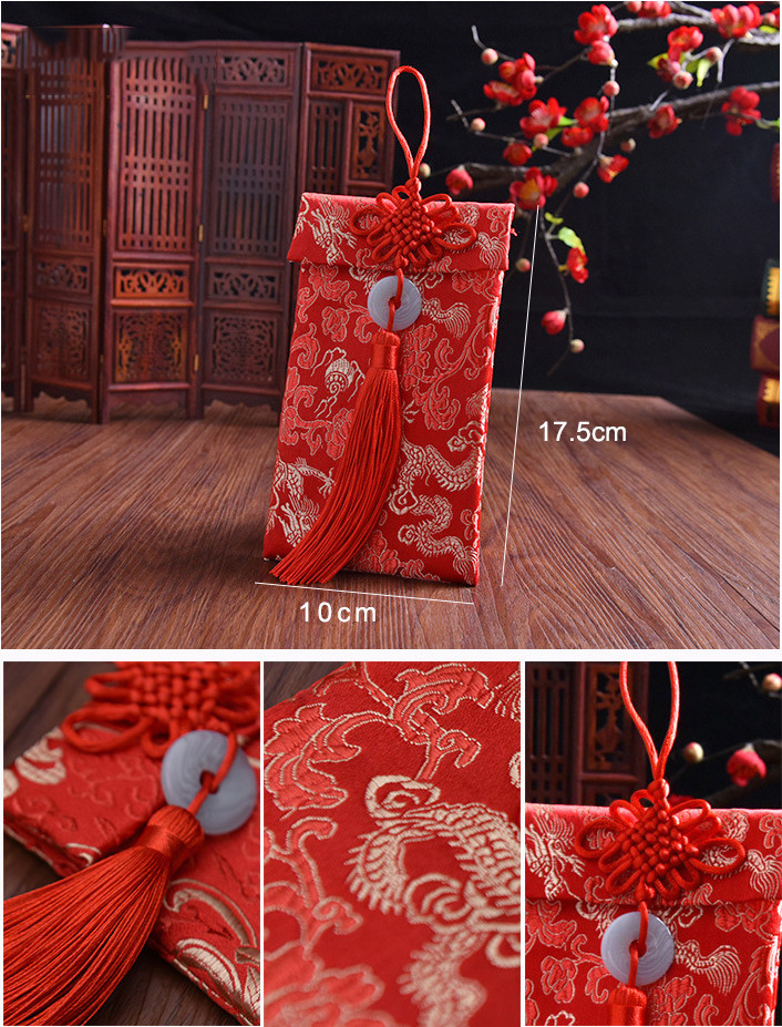 Bao lì xì vải gấm cao cấp lì xì tết 2024 vải gấm cao cấp - loại 1
