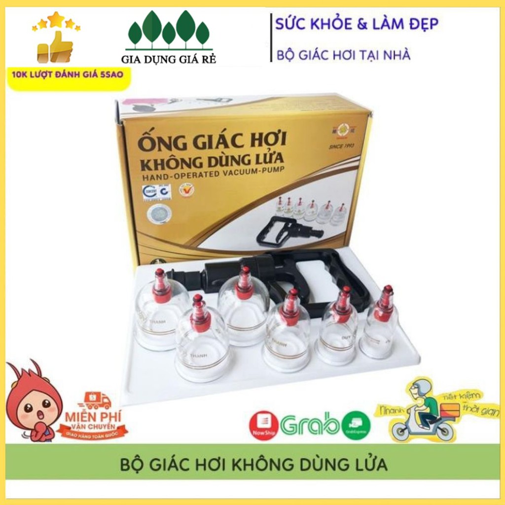 Bộ dụng cụ giác hơi tại nhà 12 món tại nhà, không dùng lửa, an toàn tuyệt đối khi sử dụng