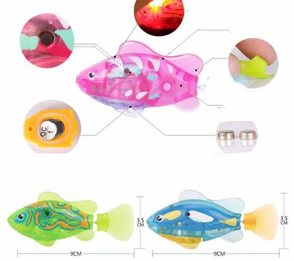 Combo 2 con Đồ chơi cá tự bơi Robo Fish có đèn led