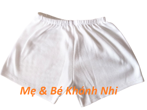 Quần ngắn trắng hotga cho bé sơ sinh - quần chục cho bé sơ sinh