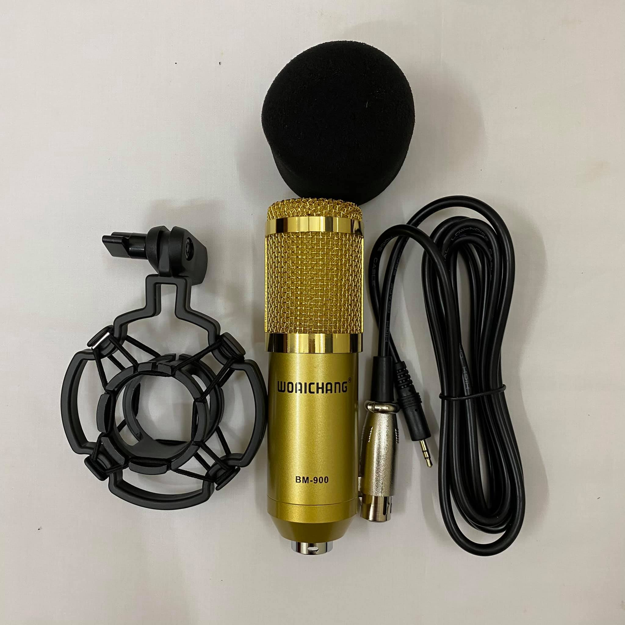 COMBO bộ mic livestream hát karaoke WOAICHANG BM900 dây live XOX k10 2020 kèm dây