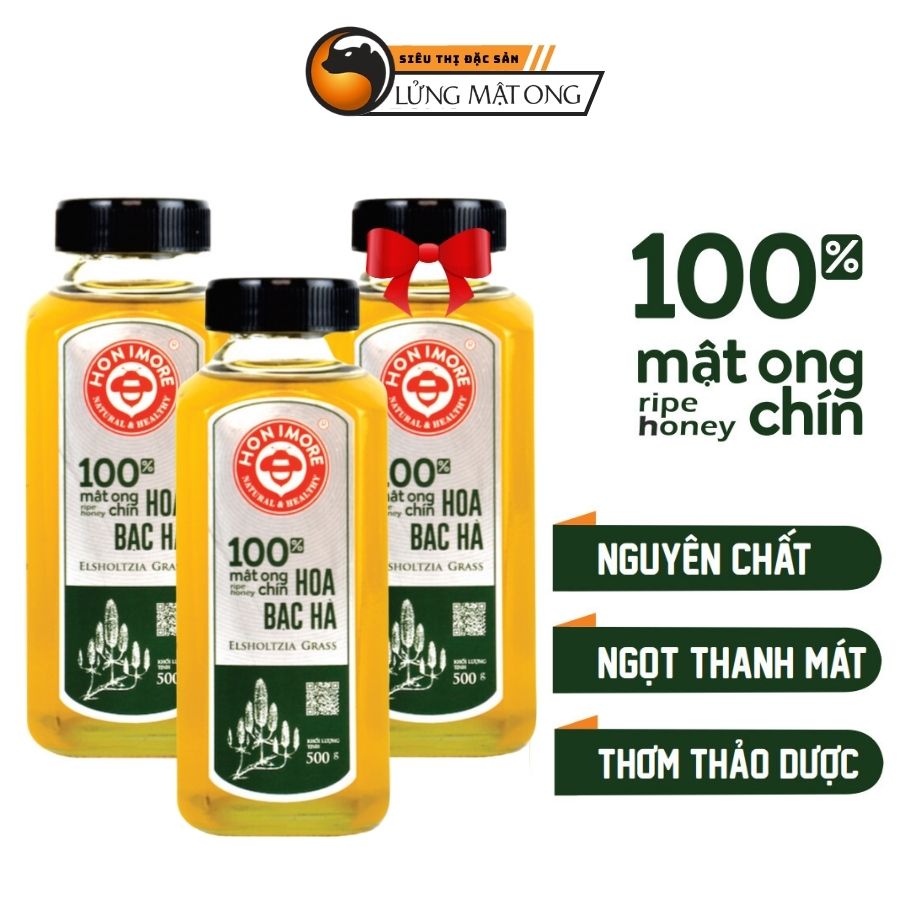 Mật ong rừng nguyên chất hoa bạc hà - 100% mật ong chín honimore