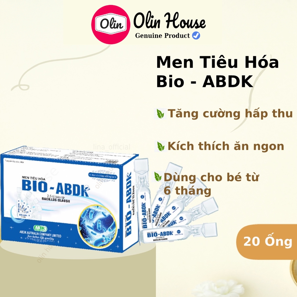Men tiêu hóa cho bé Bio ABDK và người lớn giúp ăn ngon giảm rối loạn tiêu hóa men tiêu hóa enterogermina - Olin House