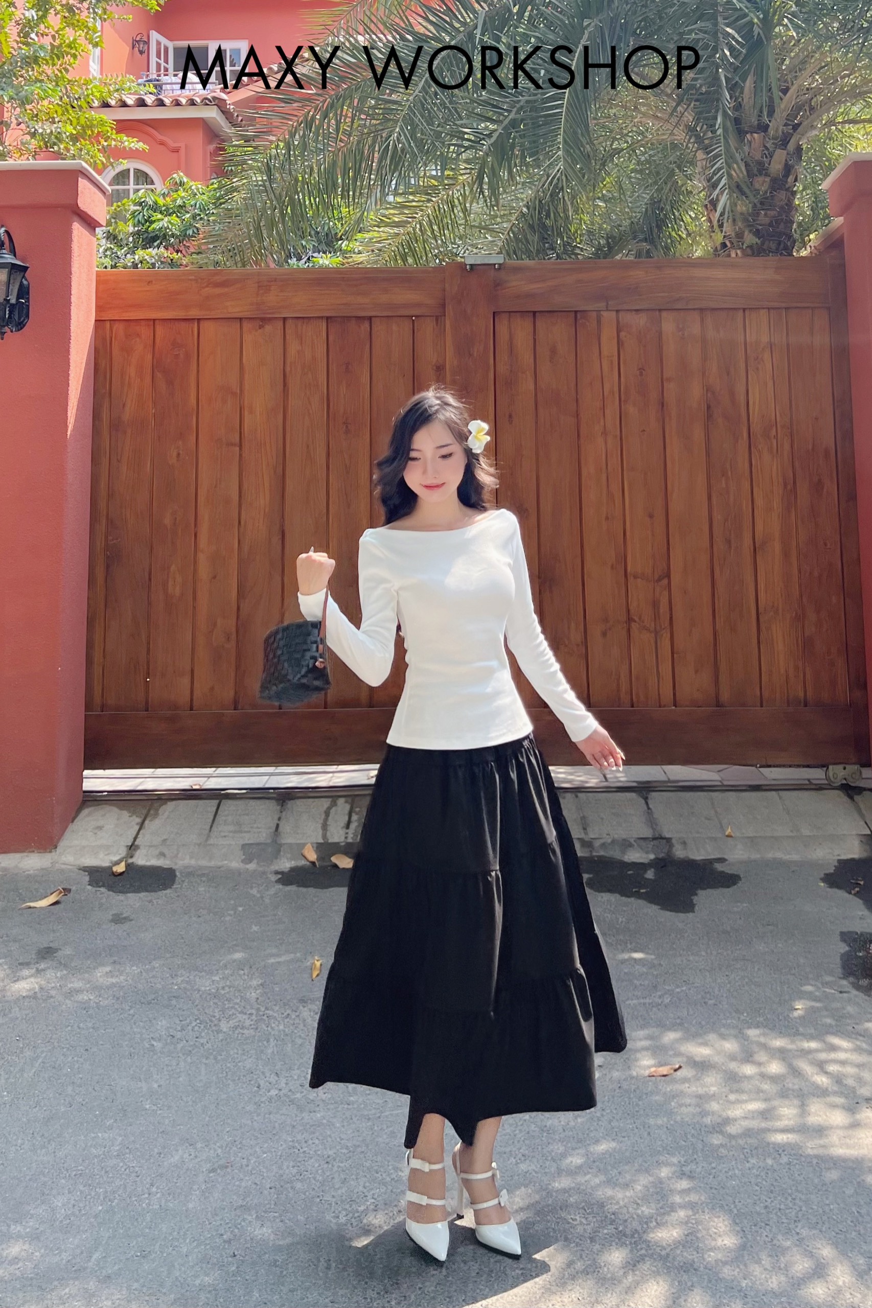 Chân váy dáng dài xếp tầng siêu xinh Cloud Skirt Maxy Workshop