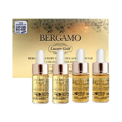 Set 4 lọ tinh chất bergamo luxury gold collagen & caviar