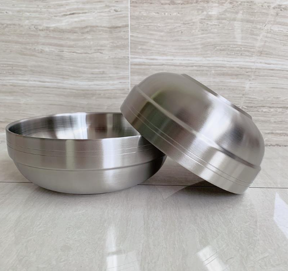 Bát Inox 2 lớp đựng miến, mì Hàn Quốc