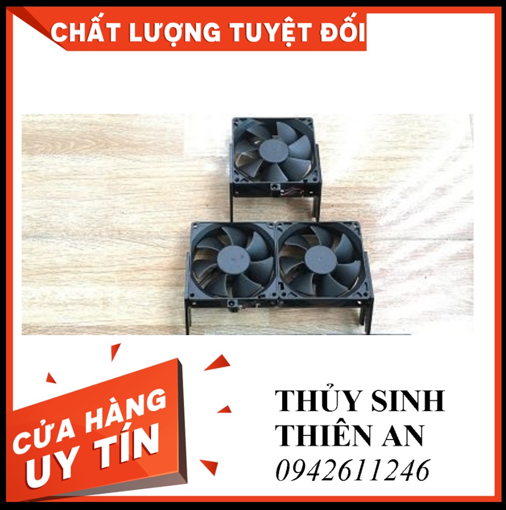 Quạt đôi làm mát cho hồ thủy sinh + Nguồn + Chân gác mica