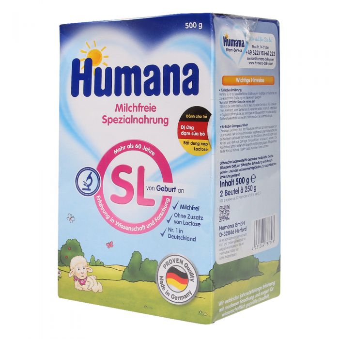 Sữa humana sl - 500gr dị ứng đạm bò date 07/2021