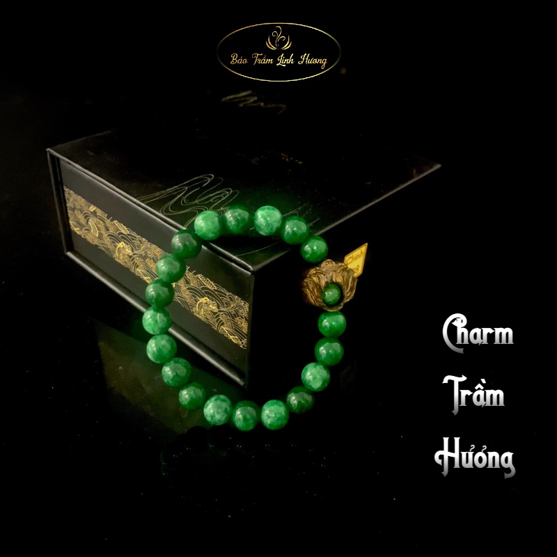 Vòng tay đá phong thủy mix hạt - charm trầm hương đủ màu đủ mệnh kèm hộp da cao cấp - quà tăng nam nữ