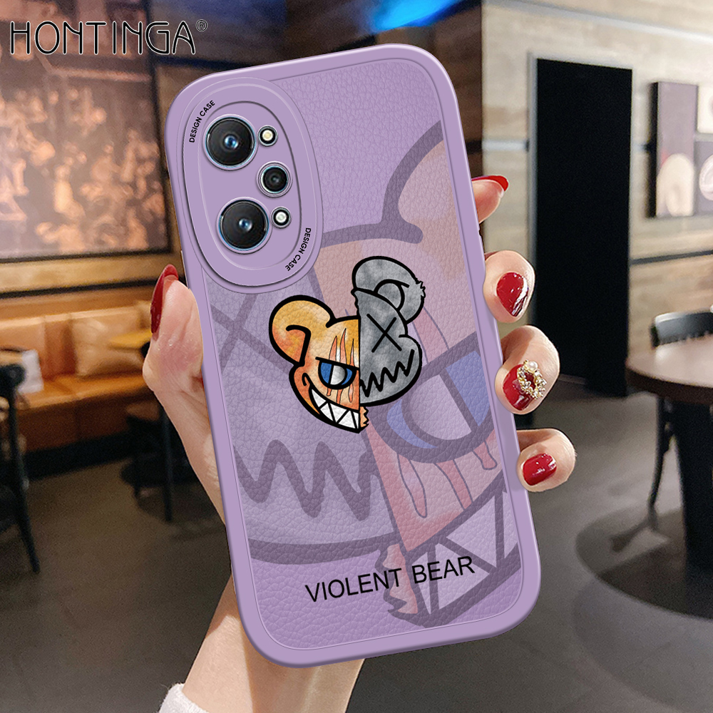 Hontinga Casing Case For Realme XT X2 X Realme Q5 Pro GT Neo 3T Neo2 Neo 2 Case Cute POP Style leather Soft Silicone Phone Case Full Cover Camera Protection Cases Shockproof Back Cover Phone Casing Softcase For Girls