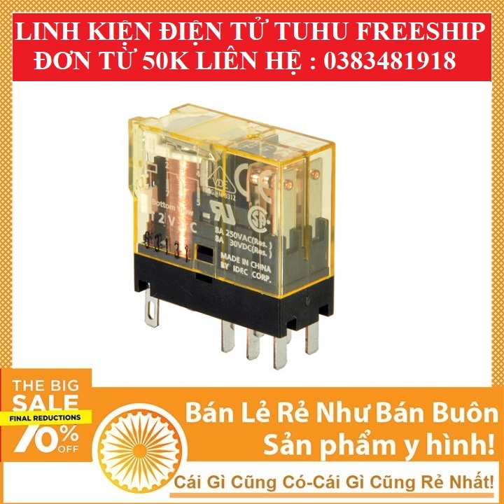 RJ2S-CL-D24 Rơ le trung gian IDEC rơ le trung gian 24vdc 24v Linh kiện điện tử tuhu 3m