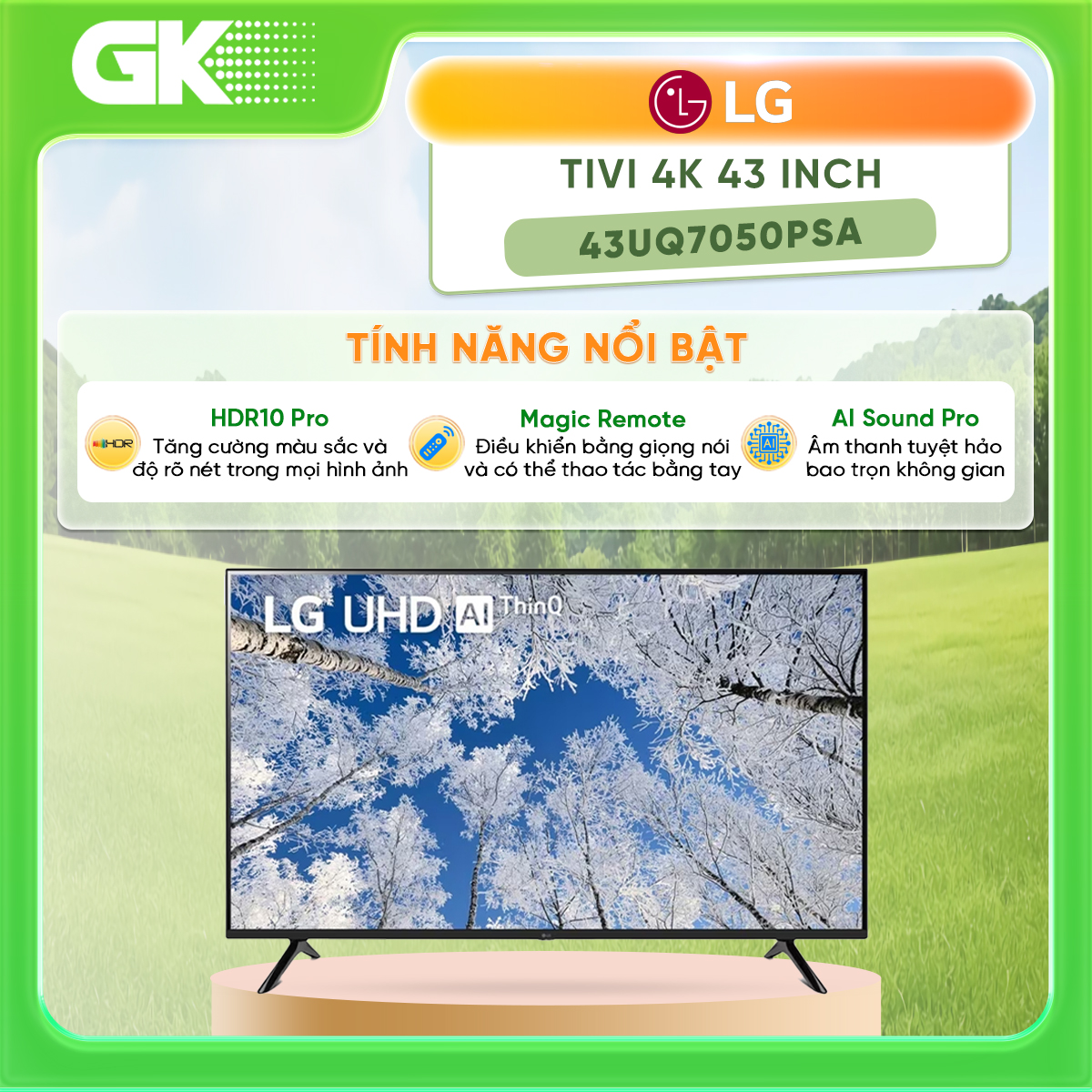 Smart Tivi LG 43 Inch 4K 43UQ7050PSA - GIAO TOÀN QUỐC - FREESHIP HCM