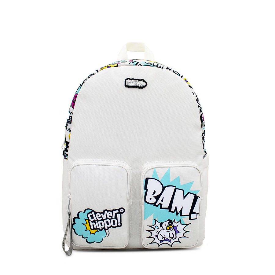 Ba Lô CLEVERHIPPO Hipock Street Style BST8202 WHITE