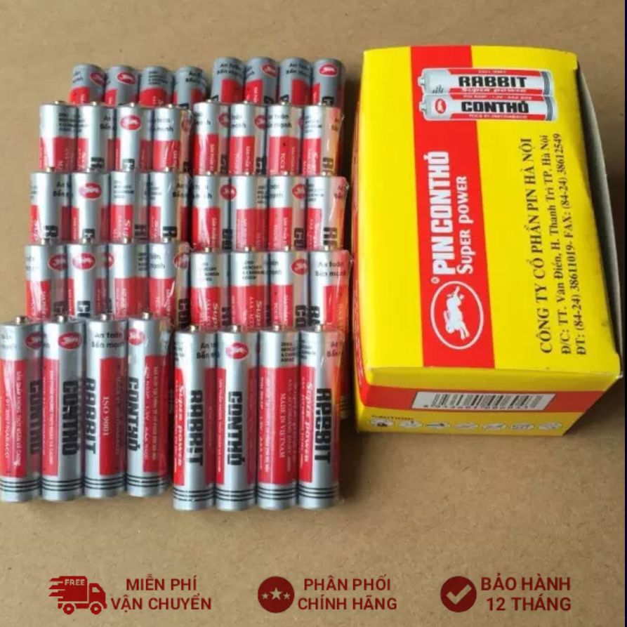 Pin con thỏ 1 vỉ 4 viên 1,5v