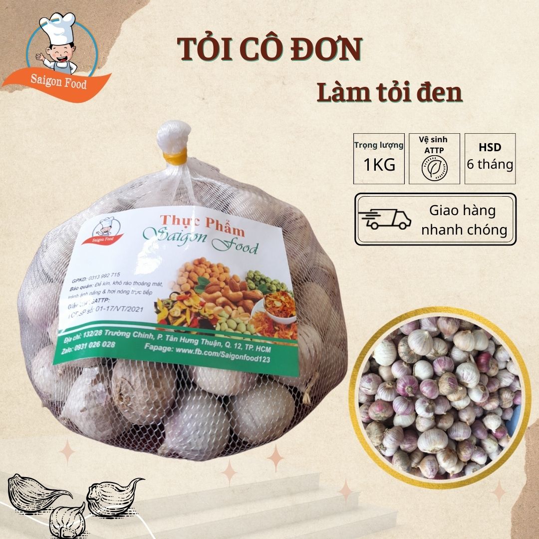 Combo 5kg tỏi cô đơn loại làm tỏi đen saigonfood