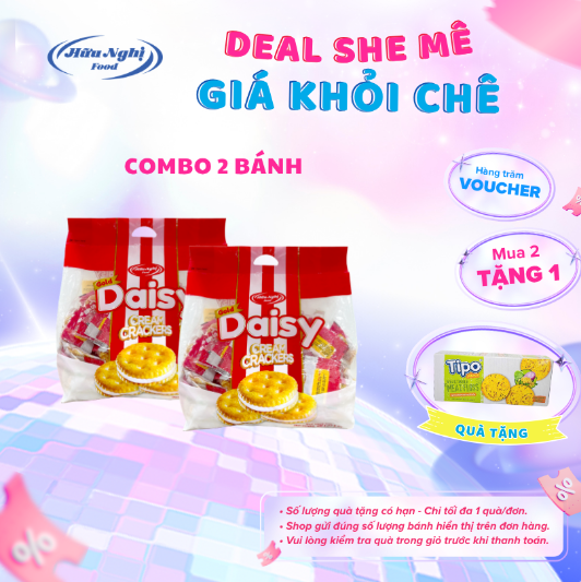 Bánh Gold Daisy Kẹp Kem Sữa 500g Hữu Nghị