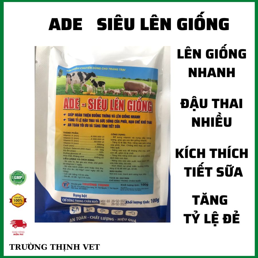  "Hoàn tiền đến 10%" ADE siêu lên giống gói 100gam. Thú y Trường Thịnh 