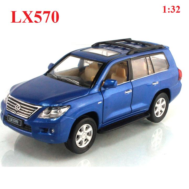 Đồ chơi xe mô hình ô tô Lexus LX570 tỉ lệ 1:32 xe bằng sắt chạy cót có âm thanh và đèn