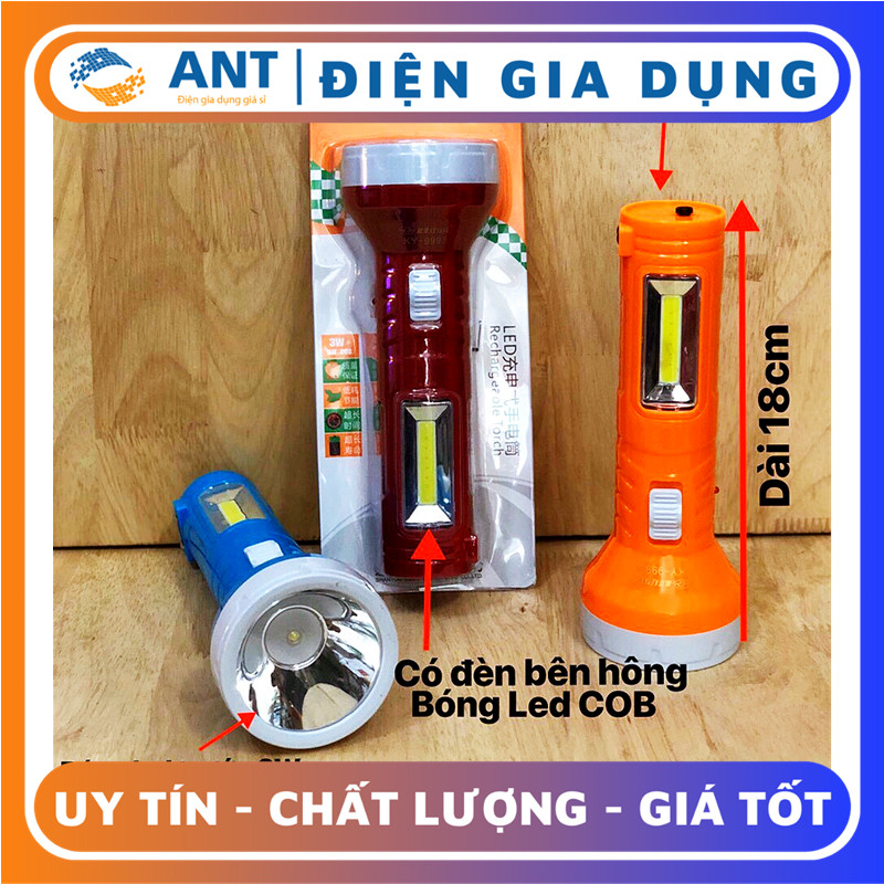 Đèn pin sạc cầm tay 2in1 ky-9993