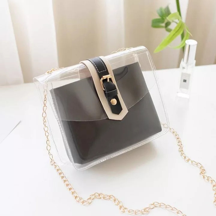 Túi xách trong suốt khóa từ cao cấp