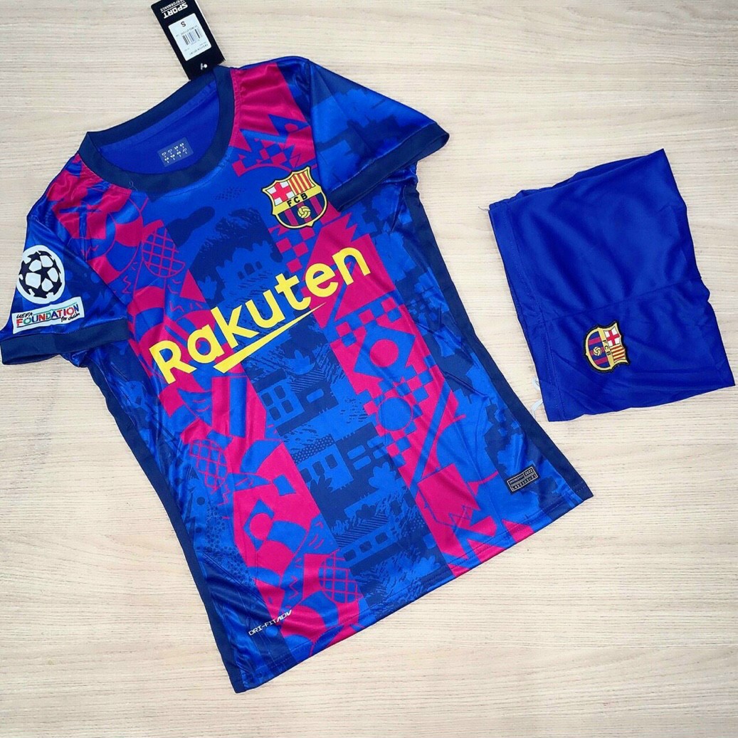 Áo bóng đá clb barcelona mẫu mới 2021