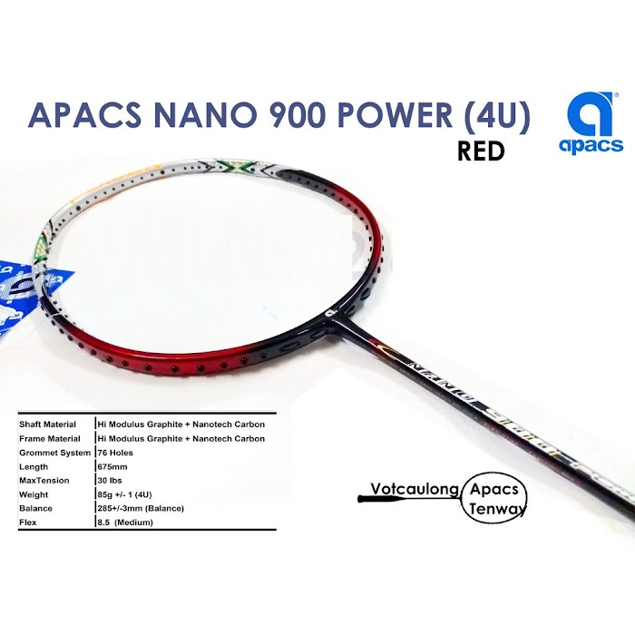 Vợt cầu lông Acpacs Nano 900 (tặng kèm cuấn cán)