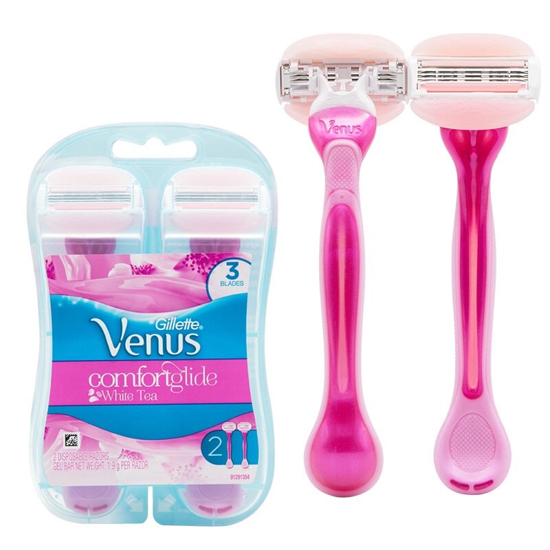 Bộ 2 dao cạo cho nữ có đầu bơ gillette Venus comfortglide white tea