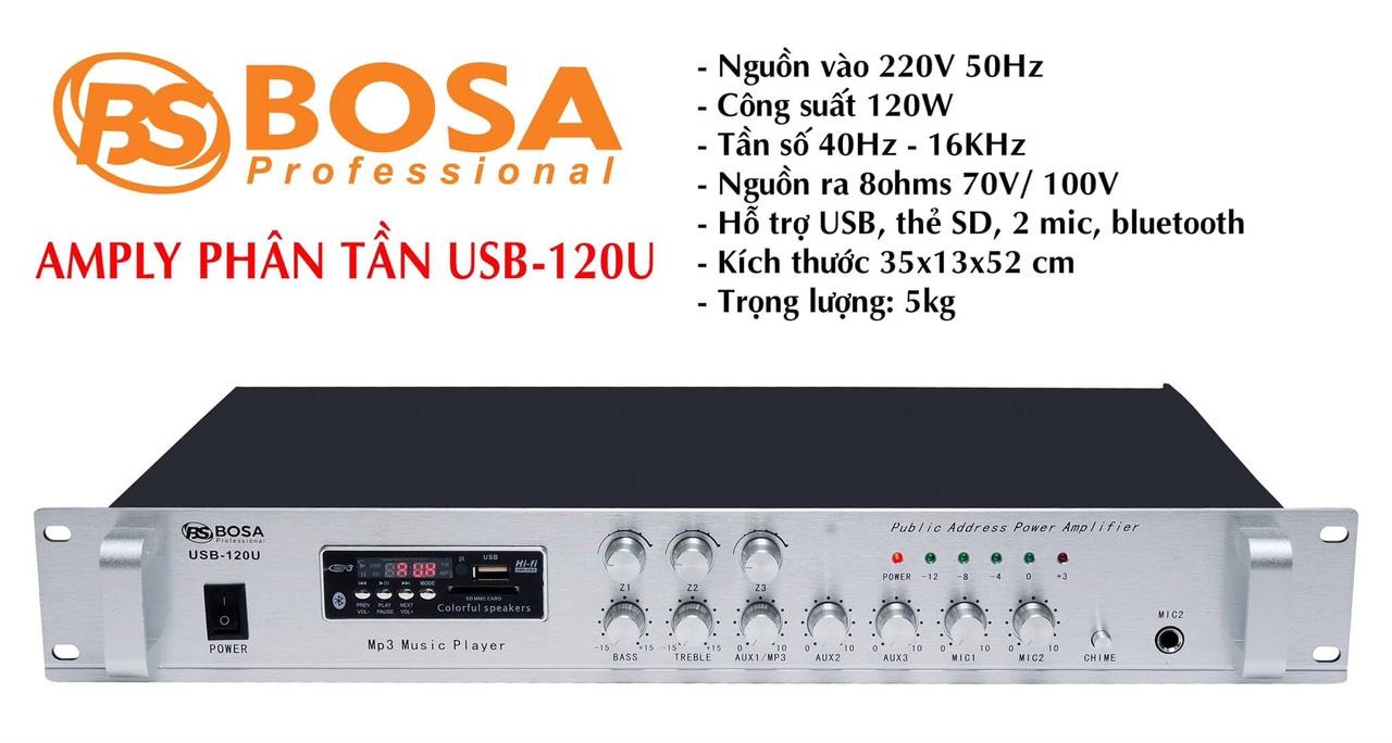 Amply phân tần bosa 120u-usb