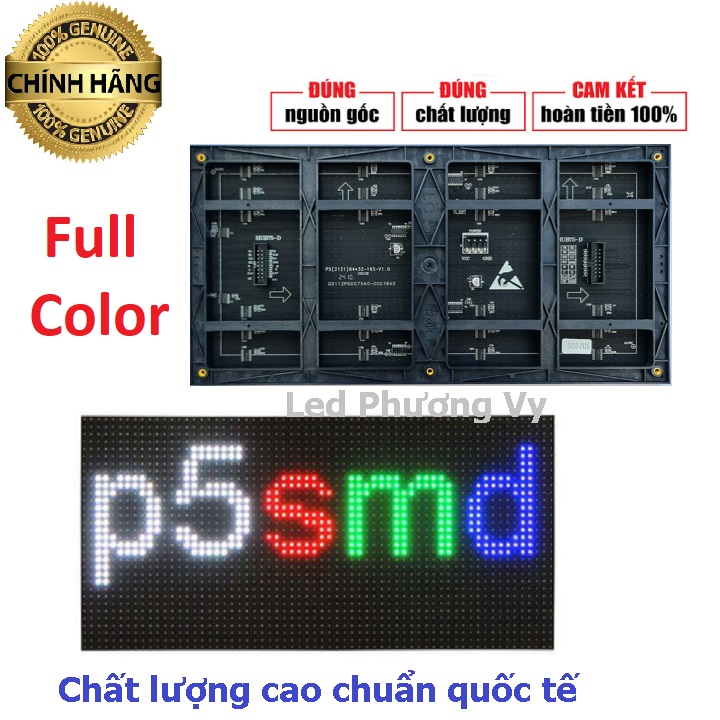 Module Led P5 Full color trong nhà đầy đủ phụ kiện - Hàng mới 100%