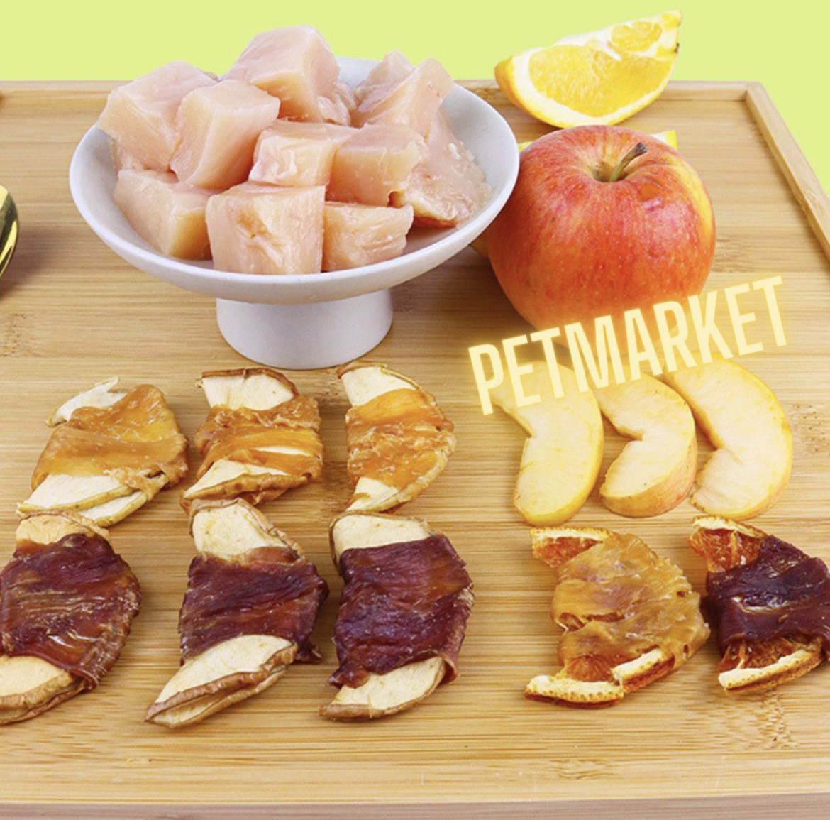 Bánh thưởng trái cây cho chó gói 100gr, bánh thưởng cho chó