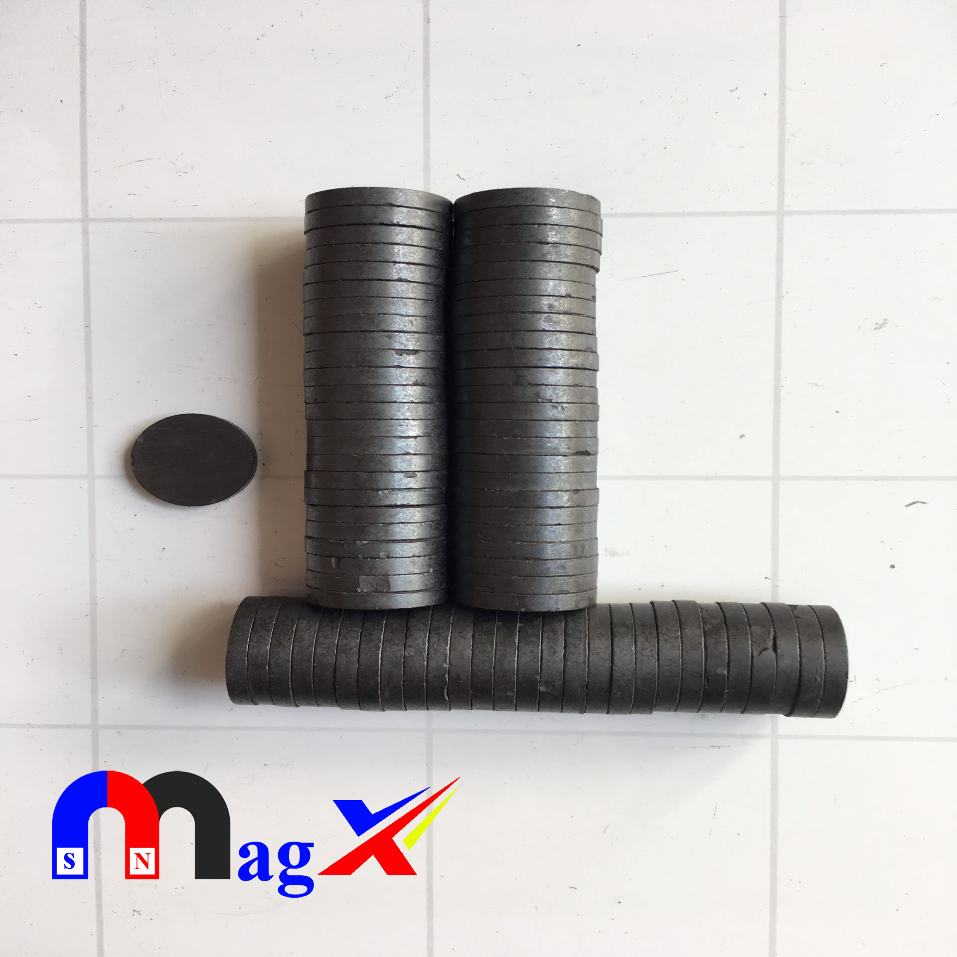 Nam châm ferrite ø 12x3 - nam châm đen y30 - bộ 50 viên