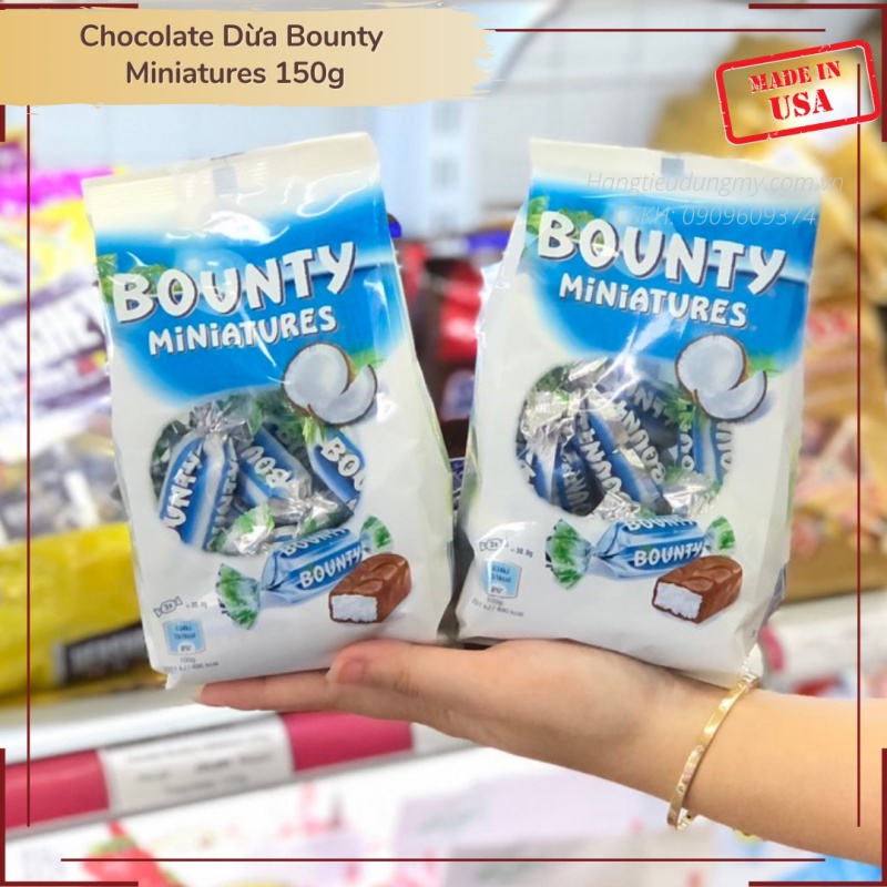 Chocolate Dừa Bounty Miniatures 150g
